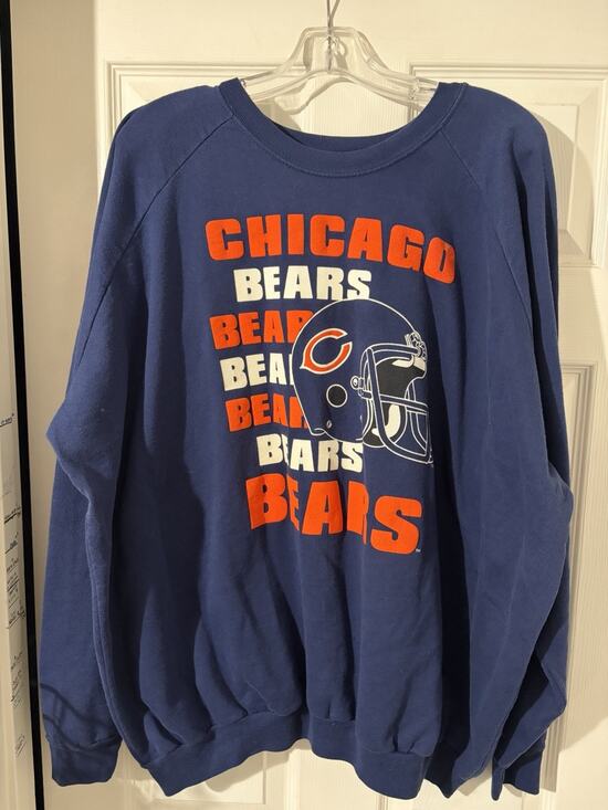 Garan Other - Vintage Chicago Bears Spellout Crewneck Sweatshirt Sz 4XL NFL Blue 80’s